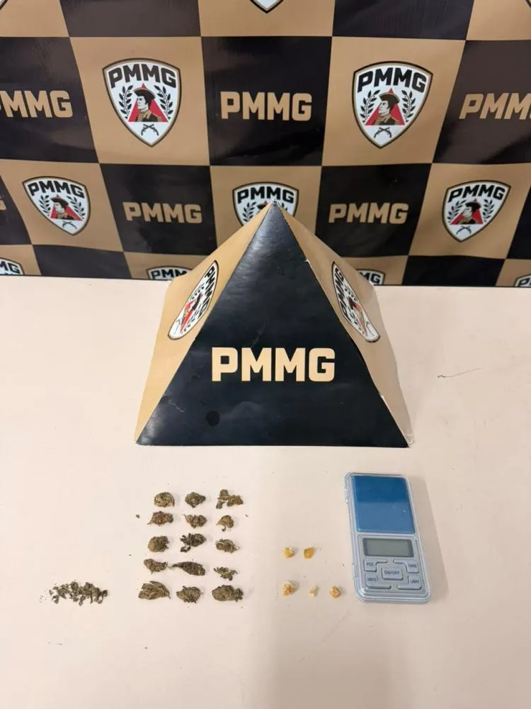 Operação da PM apreende drogas e identifica dois suspeitos de tráfico em Lagoa da Prata